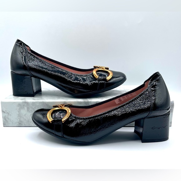 SABRINAS Lita Block-Heel Black Shoes Made in Spain.EU Size  37   US size 6 / 6.5 - Picture 3 of 14